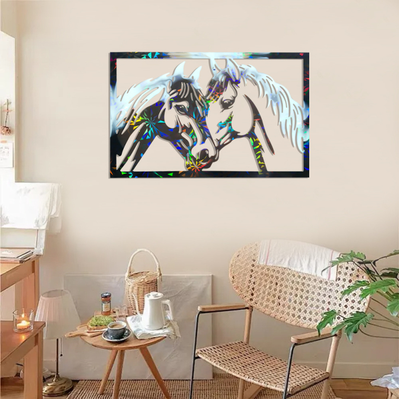 Formă din silicon pentru rășină epoxidică, cu design neregulat și două capete de cal decorative