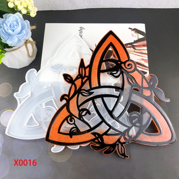 Καλούπι σιλικόνης για DIY εποξειδική διακόσμηση τοίχου — σιλουέτα Ιρλανδικού κόμβου, ακανόνιστος σχεδιασμός, καλούπι για ζαχαροπλαστική/κέικ