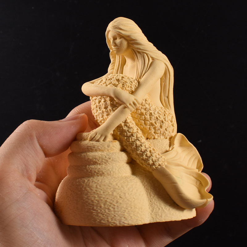 Silikonski kalup za svijeće – 3D sirena, sjedeća sirena, neobičan oblik, za ručno izrađene mirisne svijeće