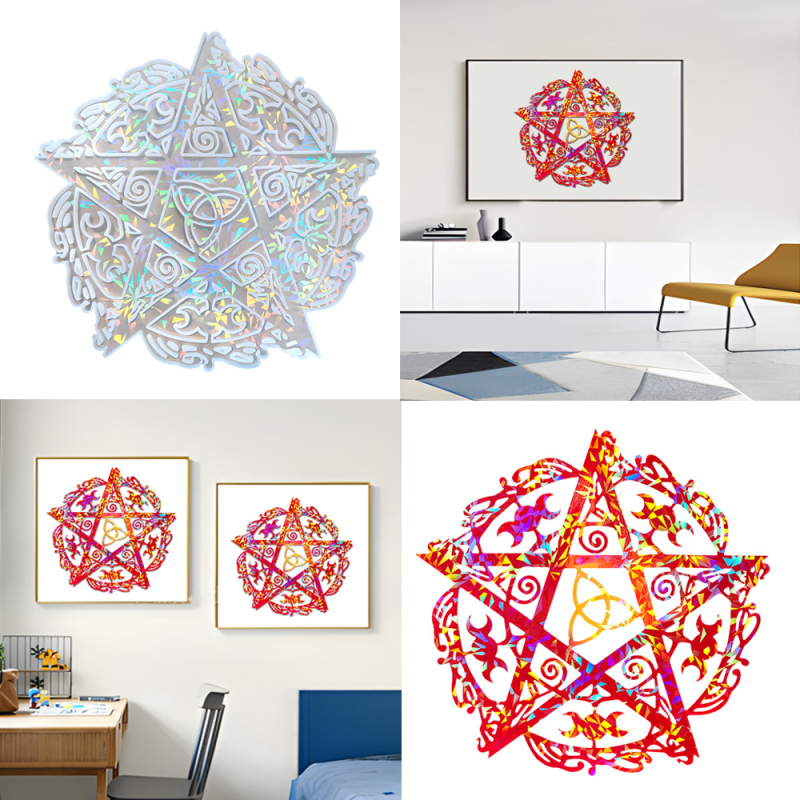 Silikonból készült epoxigyanta forma – szabálytalan ötágú csillag falidekorációhoz, modern minimalista stílus