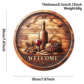 Ξύλινη κρεμαστή πινακίδα πόρτας για λάτρεις του κρασιού — μοντέρνο μινιμαλιστικό στυλ, πεύκο; Κατάλληλη για οικία, γραφείο, κήπο. Ιδανικό δώρο γάμου, επετείου ή γενεθλίων.