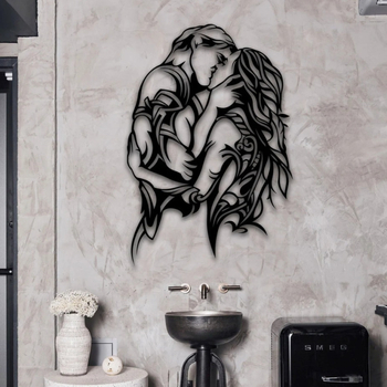 Железна стенна фигурална украса – метална декорация в минималистичен стил (Метал • Минималистичен стил • За дом, офис и развлекателни пространства)