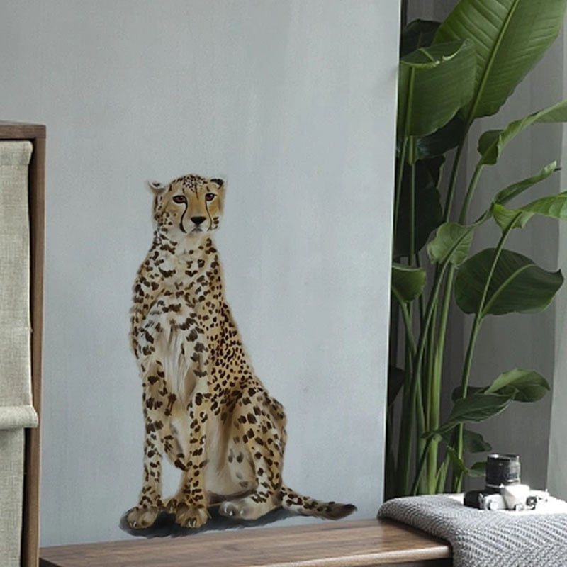 PVC falmatrica leopárd mintával, egy darab, dekoratív falikép gyerekszobába és óvodába