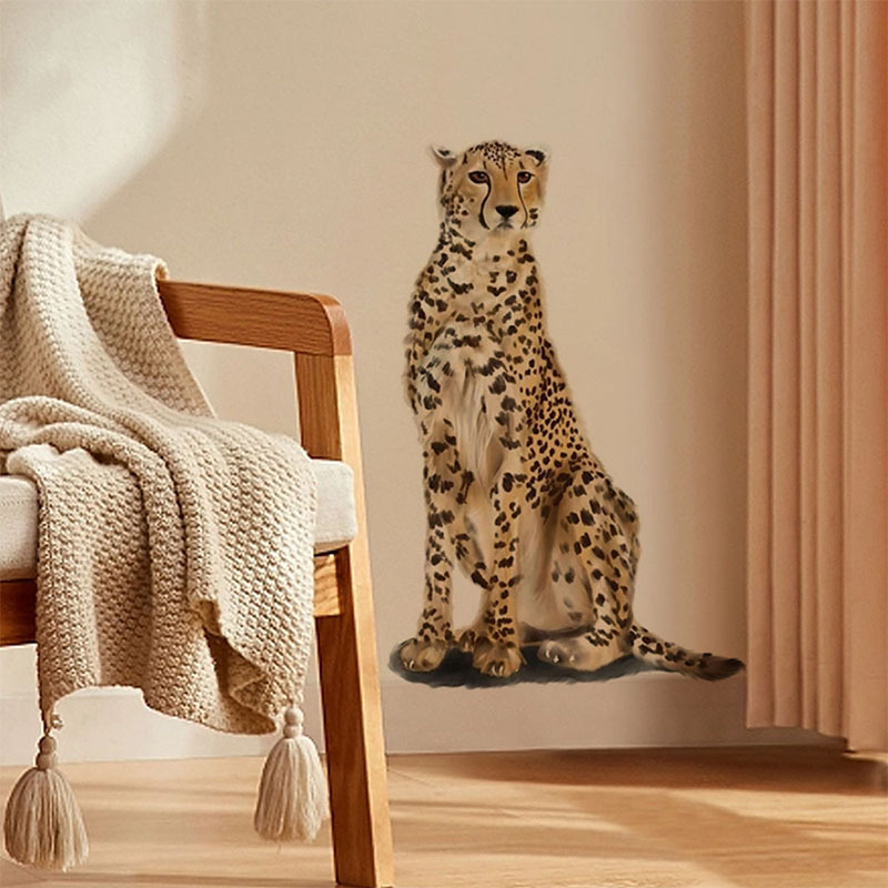 PVC falmatrica leopárd mintával, egy darab, dekoratív falikép gyerekszobába és óvodába