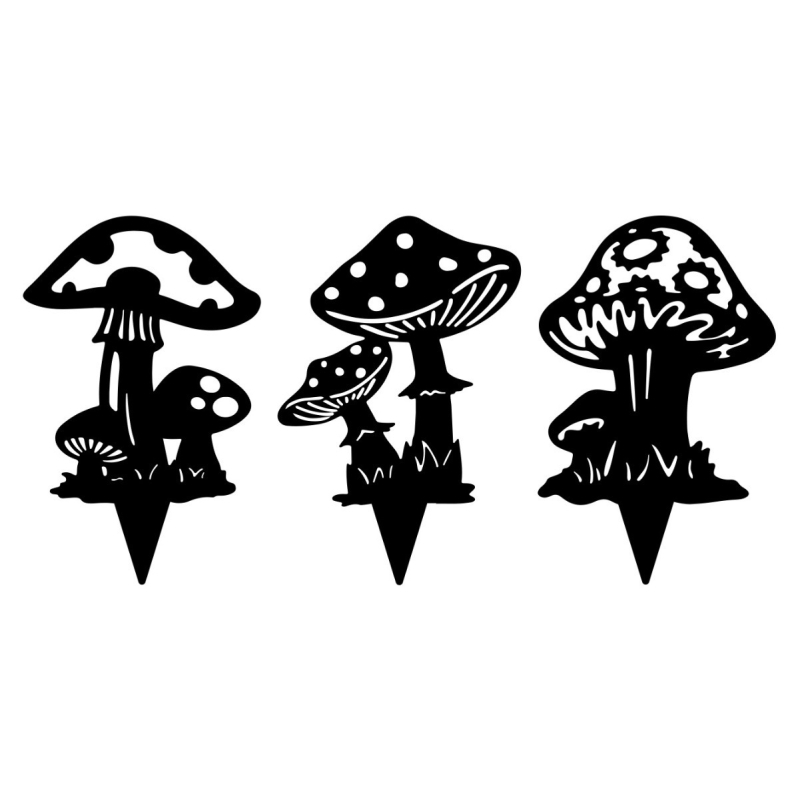 Metalo grybų sodo ženklas, minimalistinė lauko atminimo plokštelė; Medžiaga: Metalas; Amatas: Pjovimas; Ženklas: Nanbo wan; Dovana vestuvėms, naujakuriams