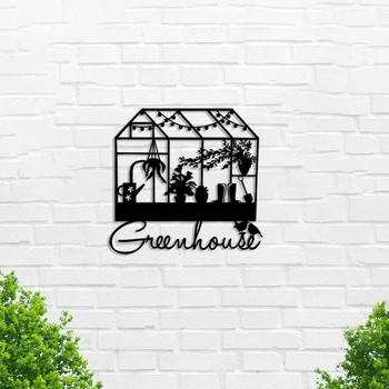 Модерен железен стенен декор за вътрешно и външно ползване — минималистичен стил, стенно окачване, пейзажен мотив, марка Chu Cheng Craftsmanship