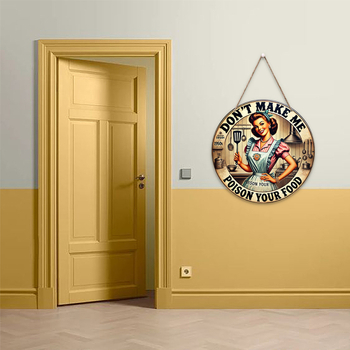 Ξύλινο κυκλικό σήμα πόρτας για μπαρ και καταστήματα, διακοσμητικό αντικείμενο, εξάρτημα διαμόρφωσης χώρου, κρεμαστός πίνακας πόρτας