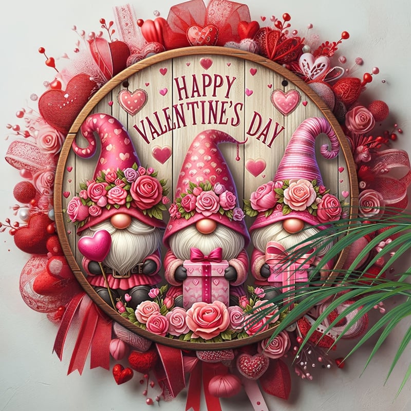 Διακόσμηση τοίχου με ξωτικό του Αγίου Βαλεντίνου, ακρυλική γλυπτο-εκτύπωση, 1 τεμάχιο, έτοιμο δώρο γιορτών