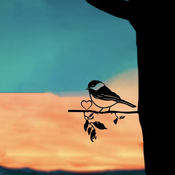 Метален стенен арт със изрязани силуети птици и животни за дом и градина — метална декорация, индивидуално пакетирана