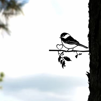 Метален стенен арт със изрязани силуети птици и животни за дом и градина — метална декорация, индивидуално пакетирана