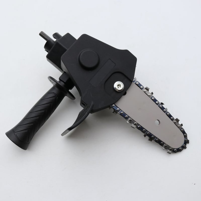 Електрическа верижна резачка с презареждаща се литиева батерия, мини инструмент за дървообработване за едната ръка, 110V, метална верига