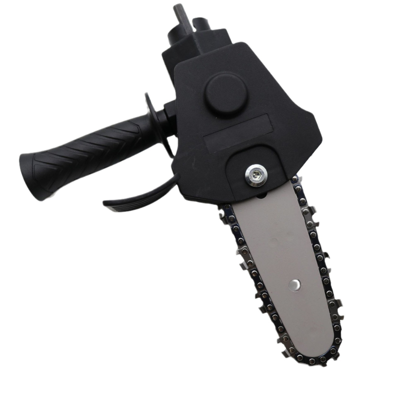 Електрическа верижна резачка с презареждаща се литиева батерия, мини инструмент за дървообработване за едната ръка, 110V, метална верига