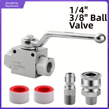 Set kugličnog ventila za visokotlačni čistač, nehrđajući čelik, brzo spajanje 1/4, ručni pogon, 4500 psi