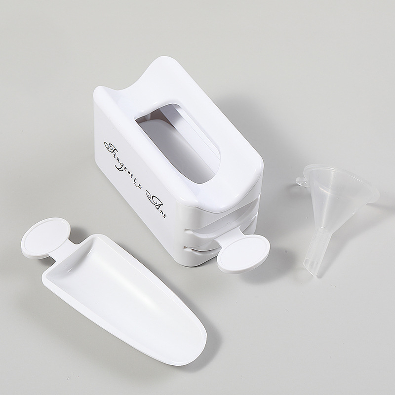 Kétoldalas körömdíszítő púder tároló doboz, ABS, 43 g nettó, OEM Pinpai, köröm ékszerekhez