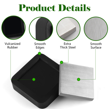 Ювелирно работно място за щанцоване с ударопоглъщащ гумен блок и стоманена плоча; метален инструмент, квадратна форма, персонализирана обработка