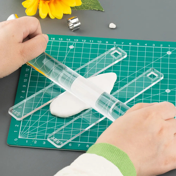 12 dalių rinkinys minkšto molio storio matuoklis, ritinėlio padėklas ir lygintuvas – pradžiai, DIY rankdarbiai