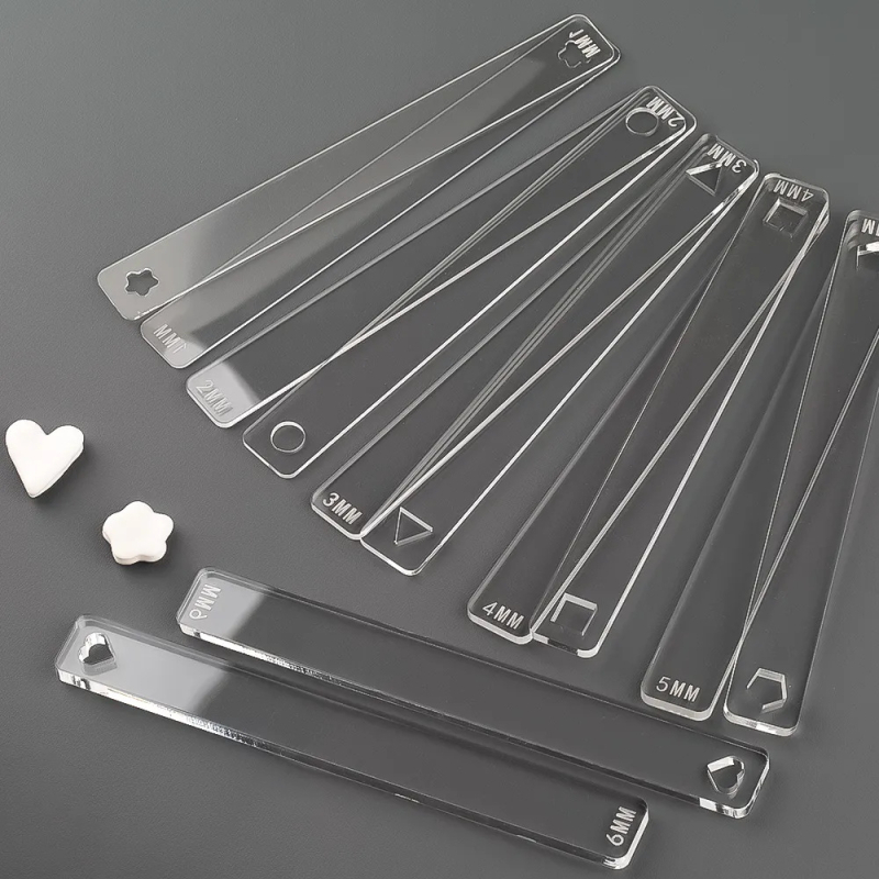 12 dalių rinkinys minkšto molio storio matuoklis, ritinėlio padėklas ir lygintuvas – pradžiai, DIY rankdarbiai