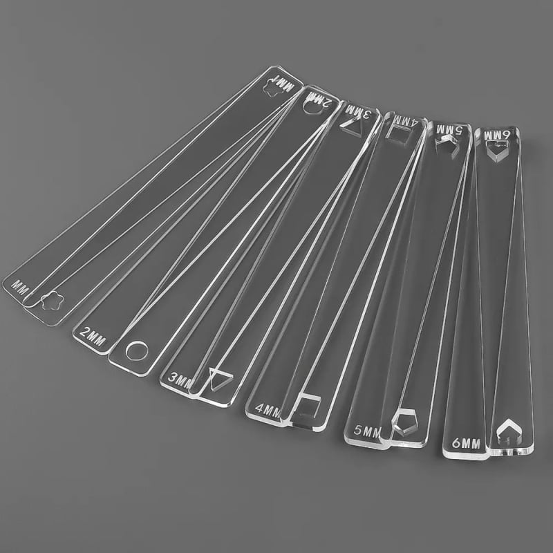 12 dalių rinkinys minkšto molio storio matuoklis, ritinėlio padėklas ir lygintuvas – pradžiai, DIY rankdarbiai