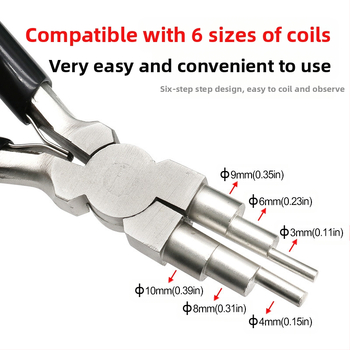 Klešta s korakom okruglog vrha za izradu nakita; šestodjelne klešta; DIY uvijanje žice i nizanje perlica