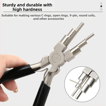 Klešta s korakom okruglog vrha za izradu nakita; šestodjelne klešta; DIY uvijanje žice i nizanje perlica