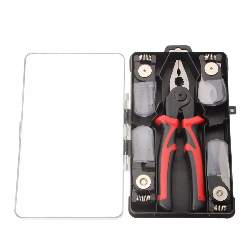Pet-in-jedan set kliješta s izmjenjivim glavama — skidanje izolacije i rezanje žica, otporno na eksplozije, TRP + čelik, težina 0,85 kg, za elektroinstalatere