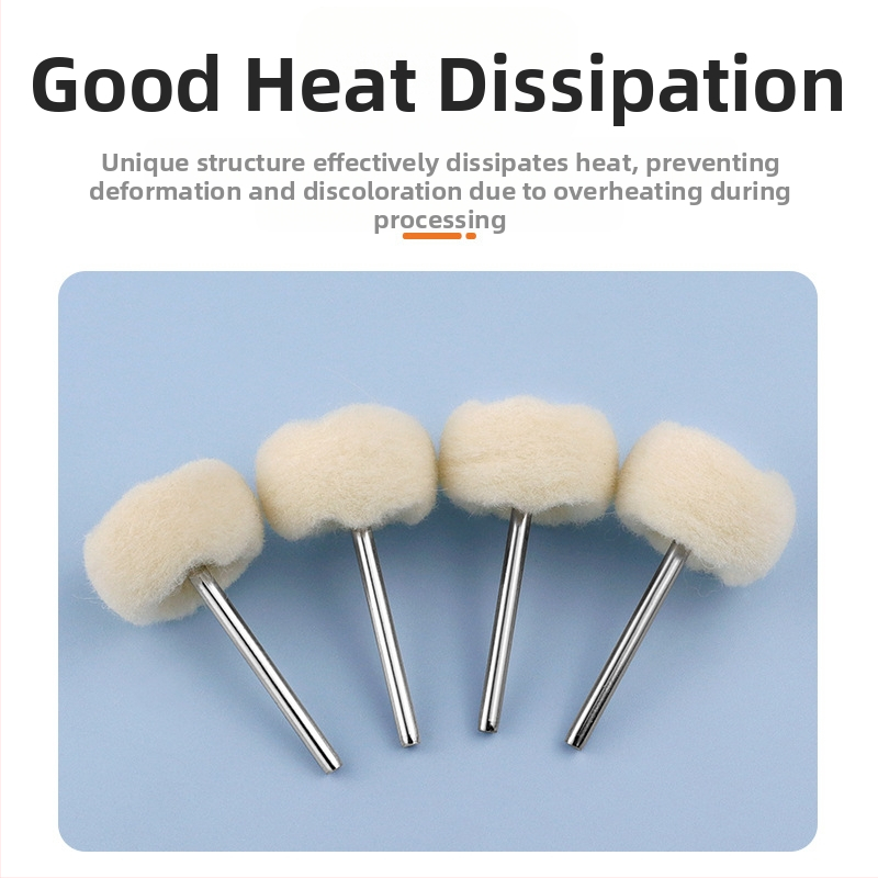 Journalists Back Velvet Vilnas slīpēšanas galva ar jade pērlēm un priedes filcu