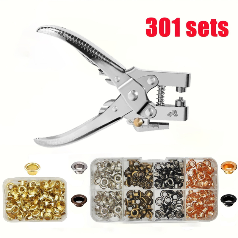 Eyelet įrankių rinkinys su elektrogalvanizavimo danga, 300 vienetų, pradėtas pardavinėti 2021 m. rudens