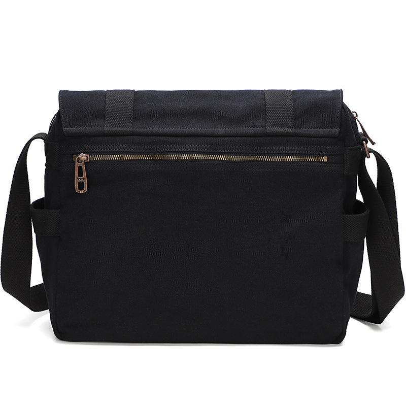 Férfi vászon crossbody táska — városi egyszerűség, belső vászon bélés, egyszínű dizájn, kopásálló.