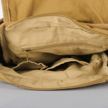 Мъжка кръстосана чанта за през рамо, канвас, износоустойчива, уличен стил, едноцветен дизайн