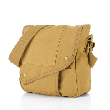 Мъжка кръстосана чанта за през рамо, канвас, износоустойчива, уличен стил, едноцветен дизайн