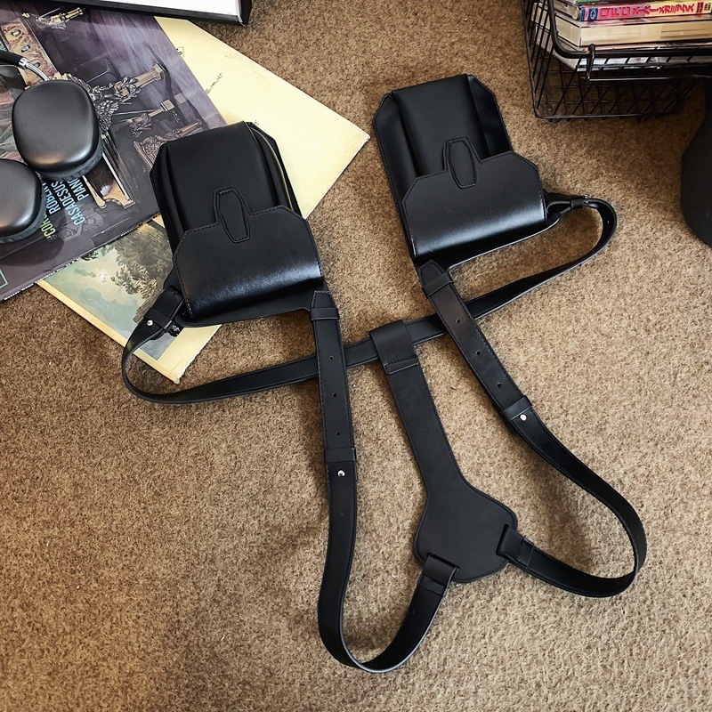 Мъжка чанта за гърдите, PU материал, ултра лека, намалява натоварването, Kangxiu