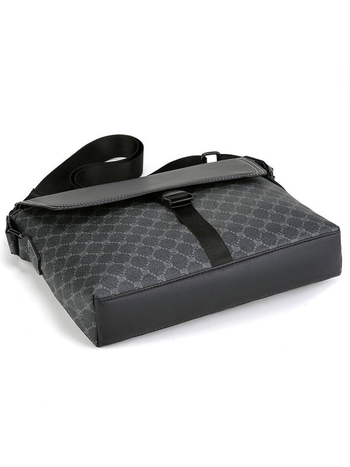 Férfi válltáska városi minimalist stílusban, PVC anyag, PU bélés, vízálló, kopásálló, bővíthető