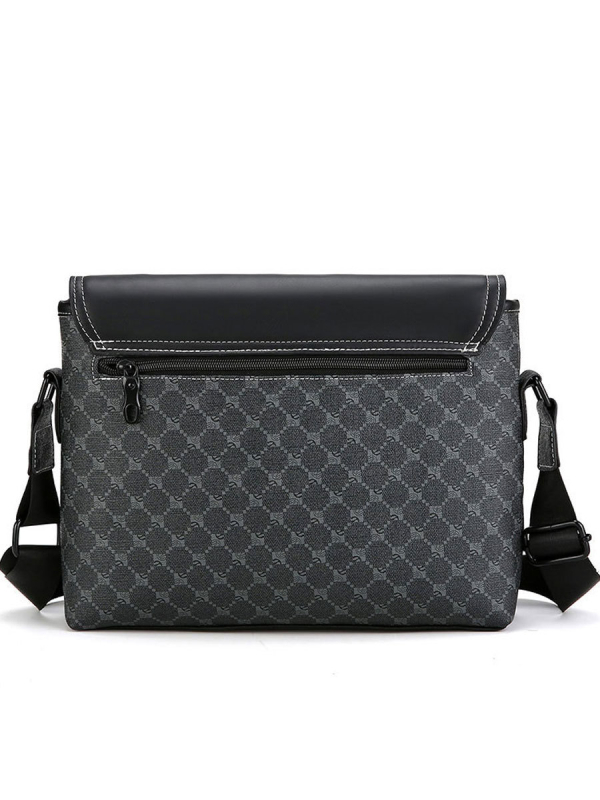 Férfi válltáska városi minimalist stílusban, PVC anyag, PU bélés, vízálló, kopásálló, bővíthető