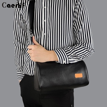 Мъжка кросбоди чанта Tingnan – Kraft Paper Материал, Подплата от телешка кожа, За бизнес пътуване