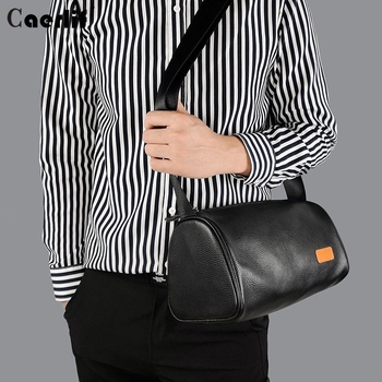 Мъжка кросбоди чанта Tingnan – Kraft Paper Материал, Подплата от телешка кожа, За бизнес пътуване