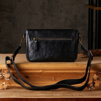 Férfi válltáska – utcai stílus, valódi bőr, első réteg marhabőr, poliészter bélés, mindennapi használat