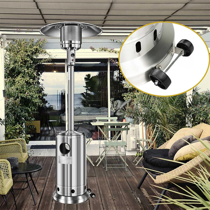 Kotači za premještanje dvornog grijača – univerzalni, nehrđajući čelik, model Wheel Bracket, FS