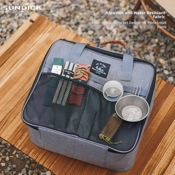 Mountain Guest Lauko Kempingo Dėžė Stalo Įrankių ir Dujų Balionų Saugojimui, Atspari Smūgiams, Sulankstomas Dizainas, 320 Kationinio Audinio