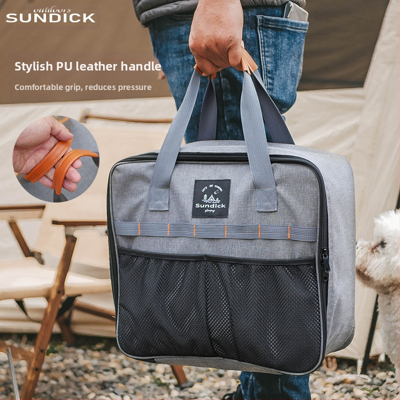 Mountain Guest Чанта за къмпинг на открито за съхранение на съдове и газова бутилка, антиударна, сгъваема, 320 катионна тъкан