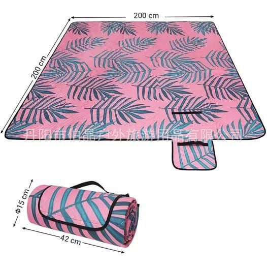 Āra mitruma izturīgs piknika paklājiņš; Materiāls: pongee + izsmidzinātais kokvilnas audums + Oxford audums; Svars: 1 kg; Modelis: A02; Piemērots vairākām personām
