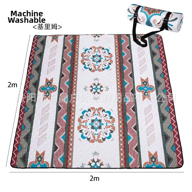 Āra mitruma izturīgs piknika paklājiņš; Materiāls: pongee + izsmidzinātais kokvilnas audums + Oxford audums; Svars: 1 kg; Modelis: A02; Piemērots vairākām personām