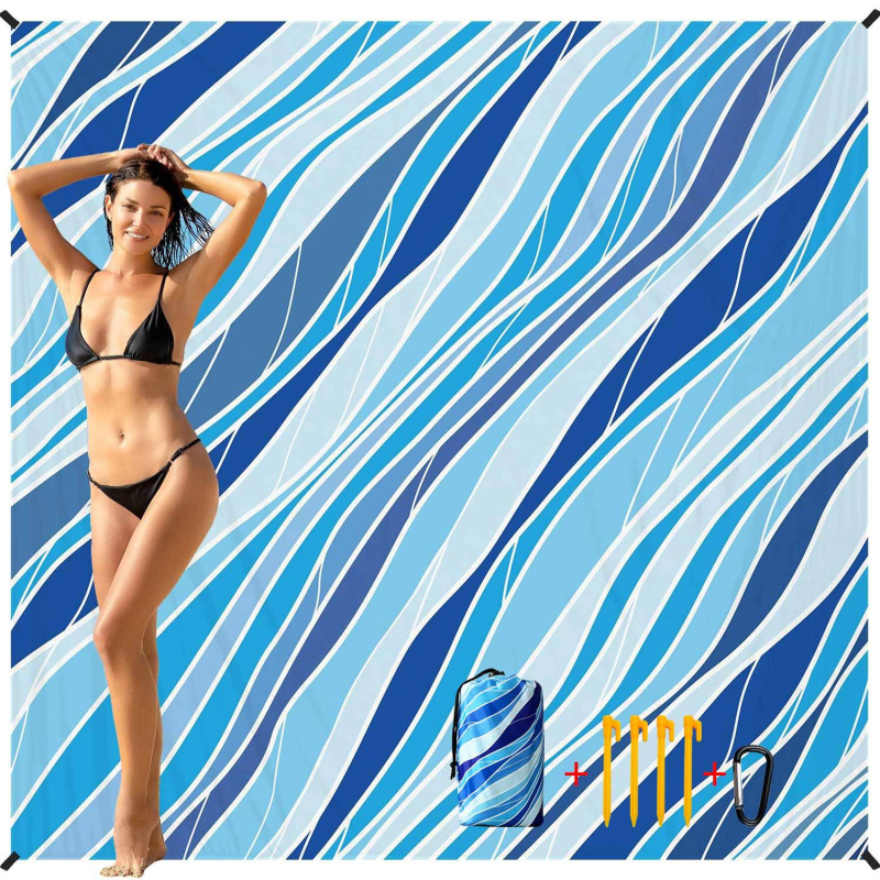 Āra piknika segums no poliestera, ūdensizturīgs un salokāms, modelis 4564, svars ap 300 g, piemērots 1–8 personām