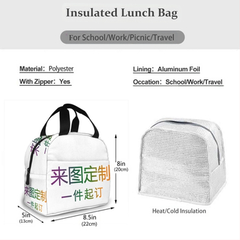 Nešiojama izoliuota pietų maišelis — Oxford audinys, didelė talpa, sulankstomas, išleistas 2024 m.