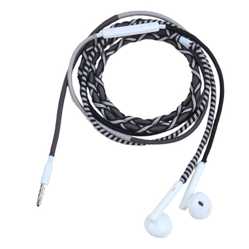 Macaron vezetékes fülhallgató, fülbe helyezhető, plaitált kábel (3,5 mm csatlakozó; mikrofon; 32 Ω; 20–20 kHz; kábel hossza 1,2 m)