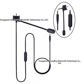 Аудио кабел за BOSE QC35 слушалки с подвижен микрофон, златно покритие, медна сърцевина висока чистота, гъвкав ТПЕ кабел, ROHS съвместим