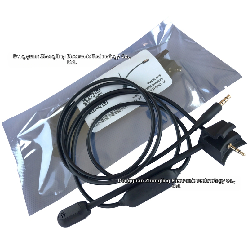 Аудио кабел за BOSE QC35 слушалки с подвижен микрофон, златно покритие, медна сърцевина висока чистота, гъвкав ТПЕ кабел, ROHS съвместим