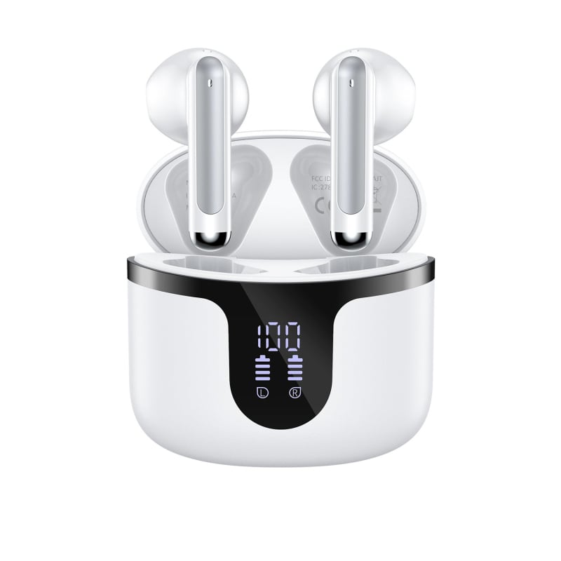 Bežične Bluetooth in-ear slušalice — reprodukcija glazbe, doseg 10 m, vodootporne, Bluetooth 5.0, trajanje baterije preko 8 sati (Bluetooth 5.0, doseg 10 m, vodootporne, reprodukcija glazbe, 8+ h)