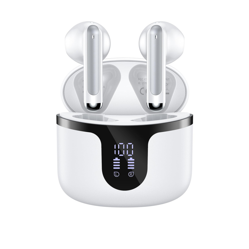 Bežične Bluetooth in-ear slušalice — reprodukcija glazbe, doseg 10 m, vodootporne, Bluetooth 5.0, trajanje baterije preko 8 sati (Bluetooth 5.0, doseg 10 m, vodootporne, reprodukcija glazbe, 8+ h)