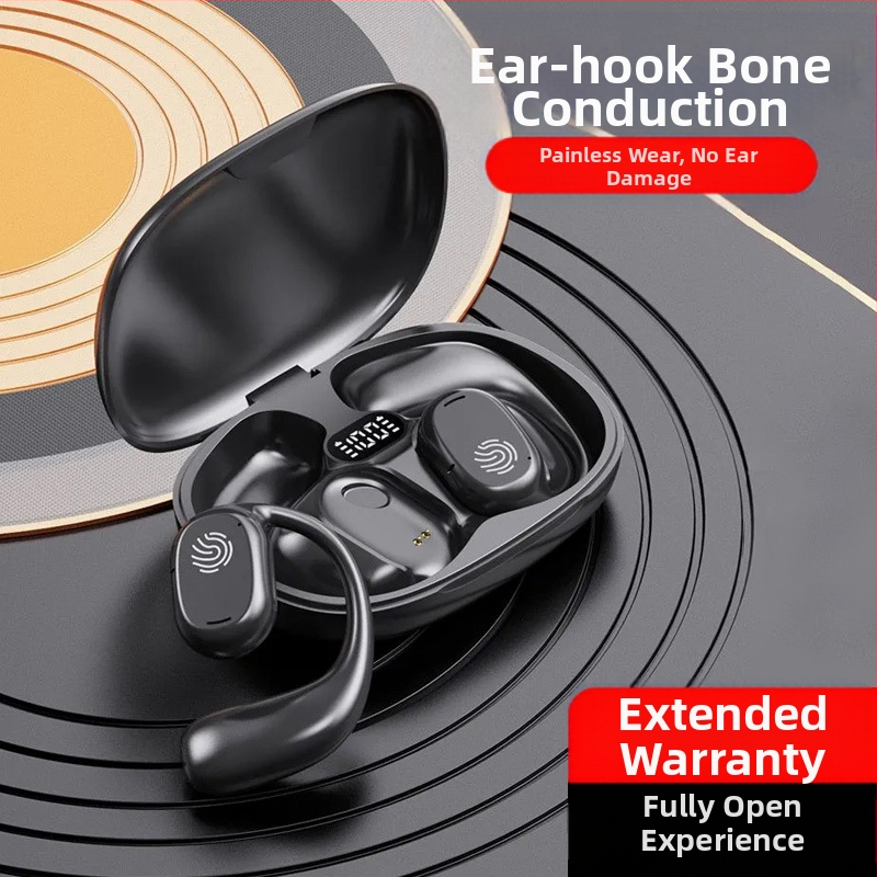 Bezdrôtové slúchadlá s kostnou vodivosťou – otvorené ucho, visiaci dizajn, Bluetooth 5.3, dosah 10 m, výdrž >8 h