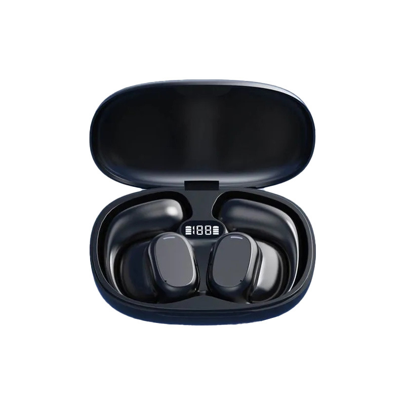 Безжични слушалки с костна проводимост – открито ухо, висящ дизайн, Bluetooth 5.3, обхват 10 м, автономия над 8 ч